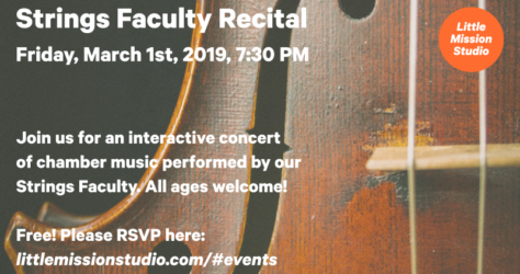 Strings Faculty Recital 2019 03 01