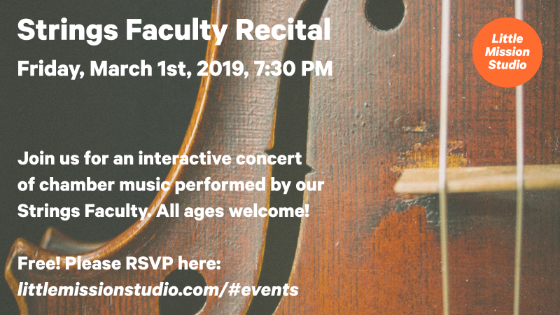 Strings Faculty Recital 2019 03 01